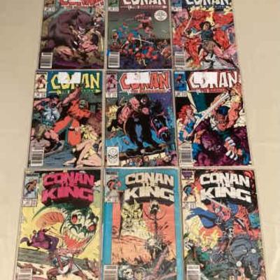 MMM025 Nine Marvel Conan The Barbarian & Conan The King Comic Books