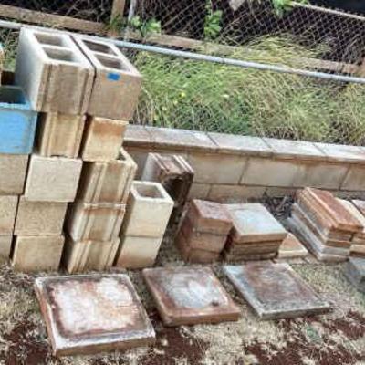 MMM212 Mystery Lot Of Various CMU Tiles, Pavers & Bricks