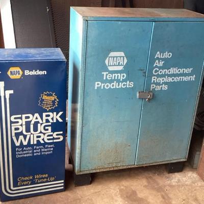 MMM221 Two Metal Car Parts Cabinets & Car Parts 