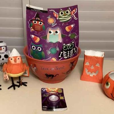 MMM047 Halloween Ceramic Bowl, Planter, Candle Holder, Target Birds & More!