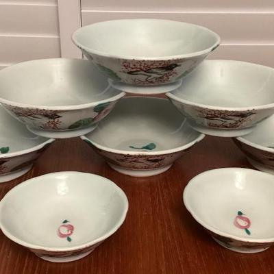 MMM053 Hand Painted Japanese Porcelain Bowls