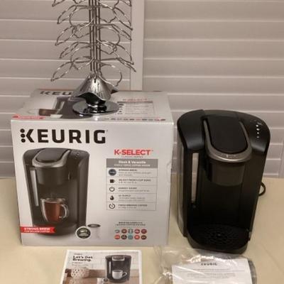 MMM191 Keurig K-Select Single Serve Coffee Maker & Pod Storage Rack New