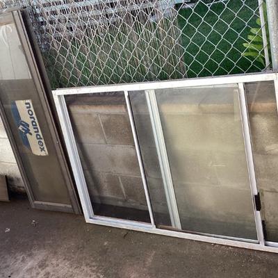 MMM180 Two Aluminum Framed Windows