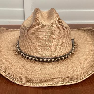 MMM055 Texas Gold Natural Fiber Woven Cowboy Hat Size L