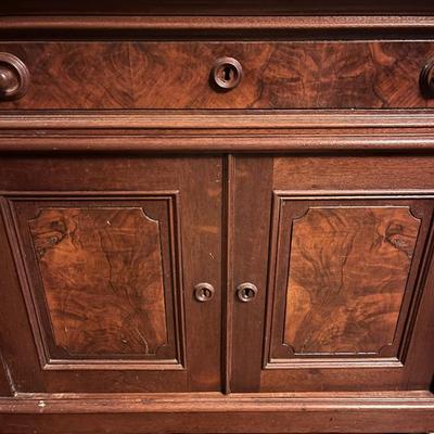 Antique Marble Top Cabinet 