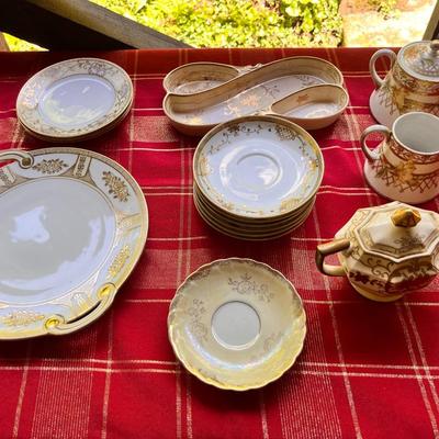 15 Pc Assorted Vintage Hand-Painted Japanese China