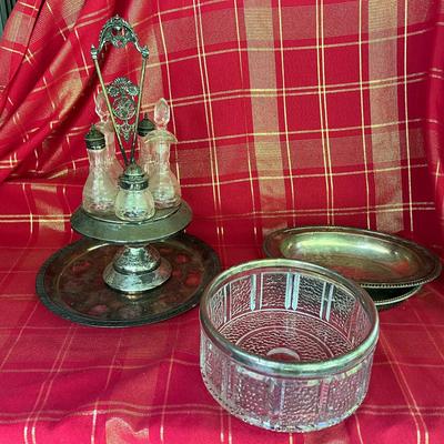 Lot Of Silver Plate Serving Items