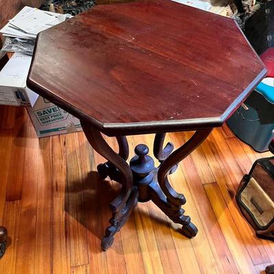 Antique Octagonal Pedestal Table