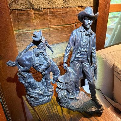 Ebros Western Cowboys  Bronze Resin Statues