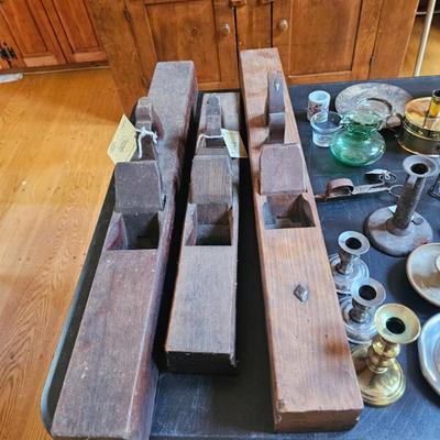 Wooden Woodworking Planes, Candle Stick Holders