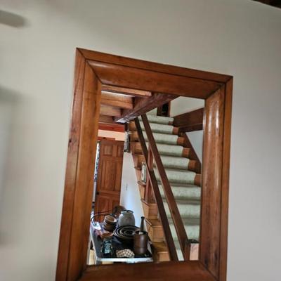 Hanging Wood Framed Mirror