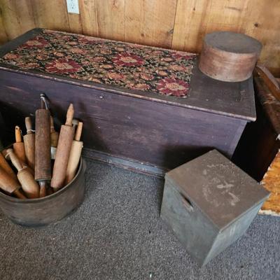 Rolling Pins, Wooden Box