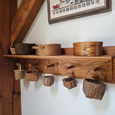Small Baskets, Round Wooden Boxes