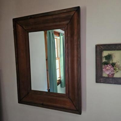 Framed hanging mirror