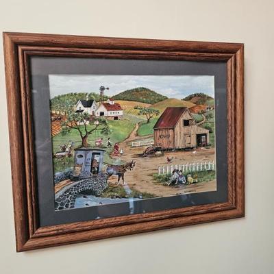 Amish Farm Scene Painting