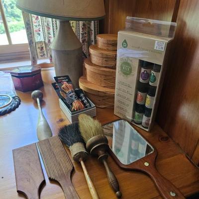 Butter Paddles, Shaving Brushes, Hand-held Mirror