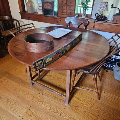 Wood Table, Wooden Sifter, Wood Sign, Wood Chairs