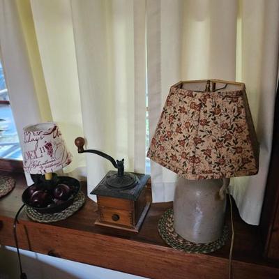 Jug Lamp, Candle Lamp, Coffee/Spice Grinder