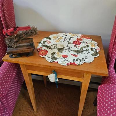Wood End Table