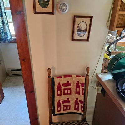 Wooden Chair, Hanging Pictures