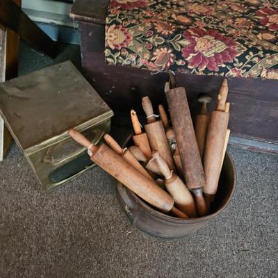 Rolling Pins, Wood Chest