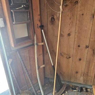 Wood Hay Rake, Sickle