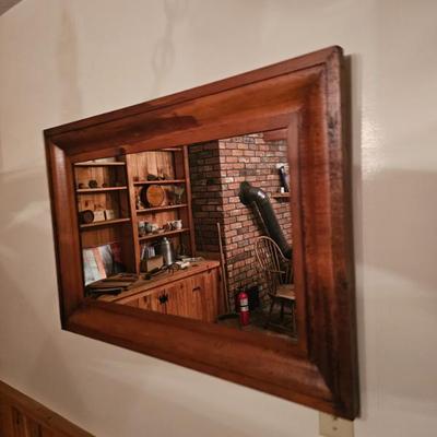 Framed Wooden Mirror