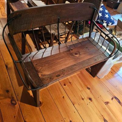 Wooden and Iron Bench