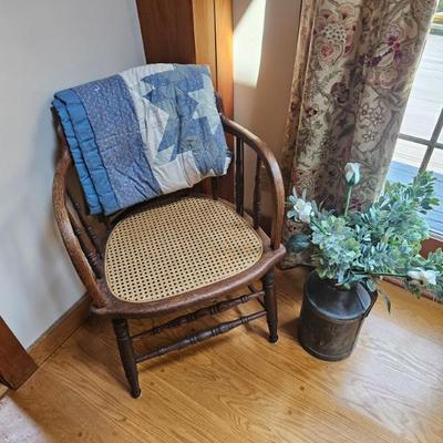 Wood and Wicker Chair