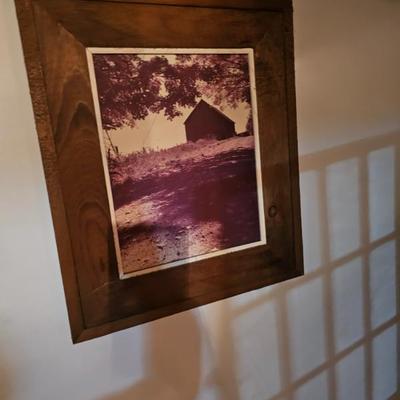 Framed Hanging Barn Picture