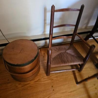 Small Ladder Back Rush Chair