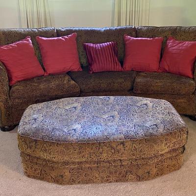 Patterned Sofa & Ottoman