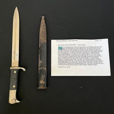 E. Pack and Söhne Bayonet