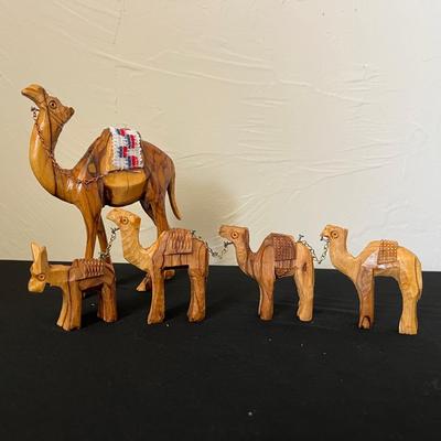 Carved Camels and Donkey