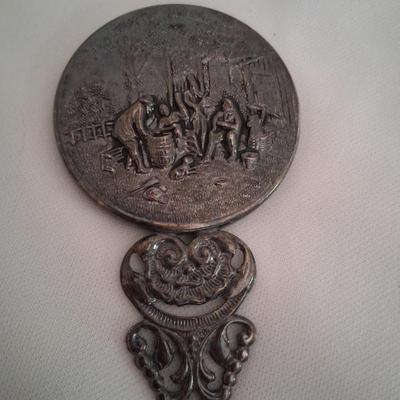 Jans Jensen Beveled Pewter Hand mirror (Denmark)