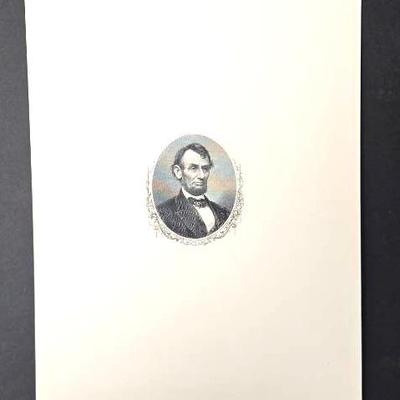 Bureau of Engraving and Printing "Abraham Lincoln" Portrait 