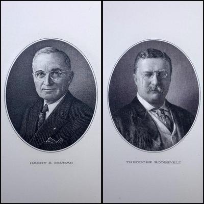 Vintage Presidential Engravings Printed By (BEP)
"Theodore Roosevelt and Harry S. Truman"