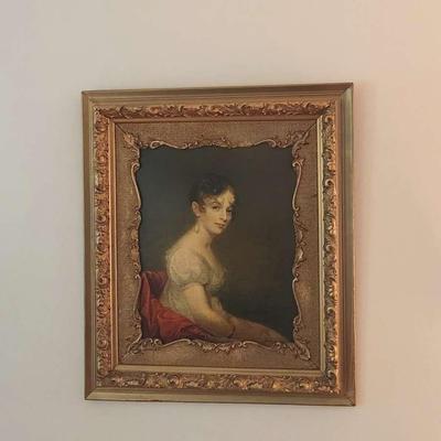 Victorian Woman Portrait Print by Thomas Sully