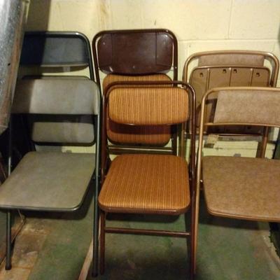 Vintage Metal Folding Chairs 