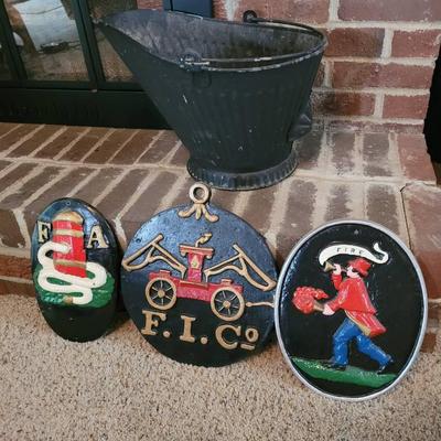Fireman Wall Art & Coal Bucket