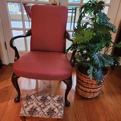 Arm Chair With Footstool 
