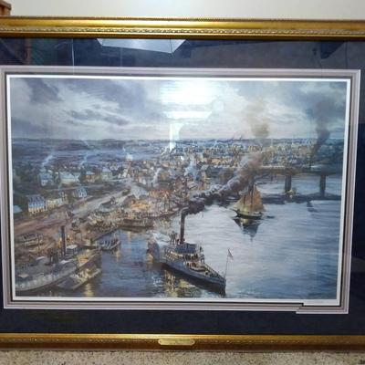 Signed Fredericksburg Landing Civil War Print