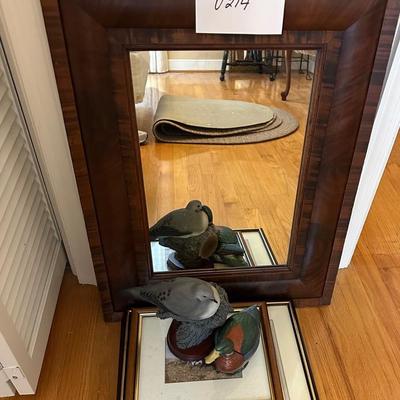 Breaking Cover, The Find And More Framed Art, Mirror With Wood Frame And Ducks Unlimited Art
