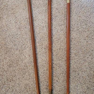 Set Of Three Walking Canes