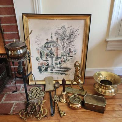 Williamsburg Print, Brass Decor And More