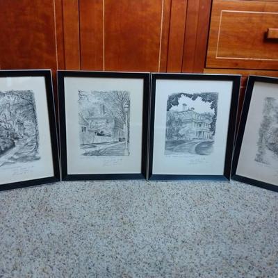 Signed Bernard Davis Etchings