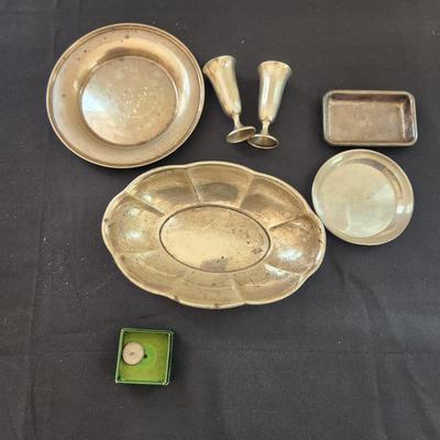 Sterling Silver Plates And Cordials