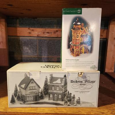 Dickens Village Tradition Set And Firehouse