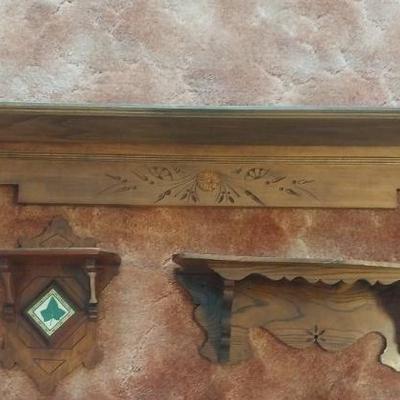 Ls1248 three vintage victorian style shelves
