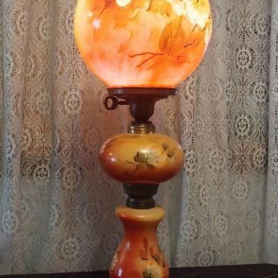 Ls1246 orange dogwood hurricane lamp